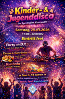 28.03.2026: Kinden und Jugenddisco im Sportheim Kunreuth