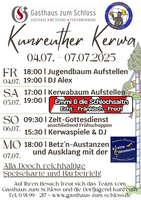 04.07. - 07.07.2025 -Kunreuther Kerwa im Gasthaus zum Schloss